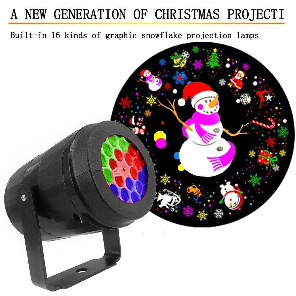 Christmas LED Laser Projector Lights Rotate Projection Lamp Indoor Outdoor Decor - Picture 12 of 45