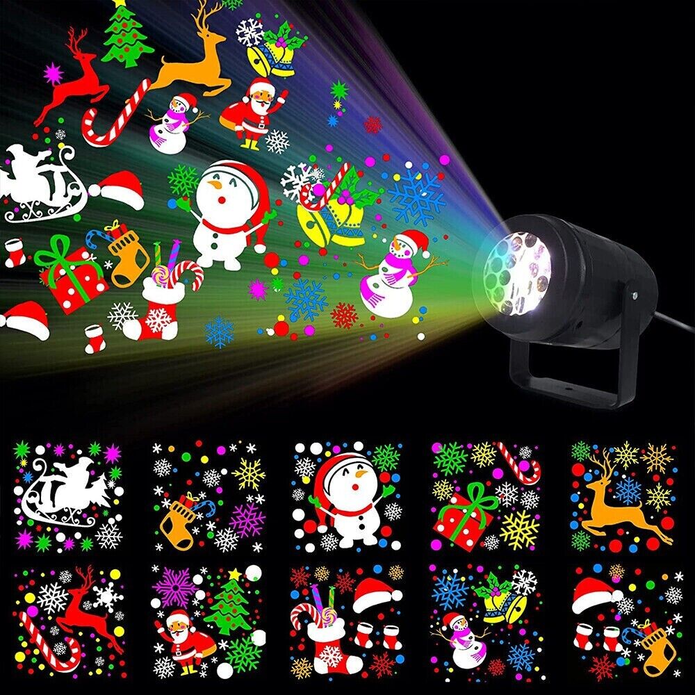 Christmas LED Laser Projector Lights Rotate Projection Lamp Indoor Outdoor Decor - Picture 13 of 45