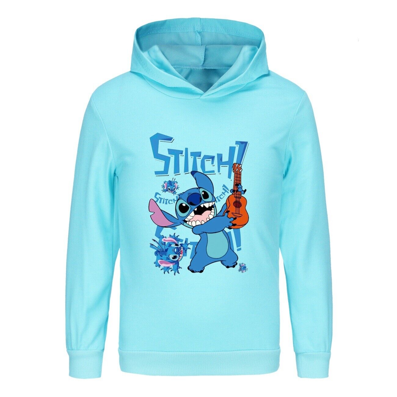 Kids Boys Girls Cute Angel Stitch Casual Hoodie Jumper Pullover Long Sleeve Tops - Picture 46 of 51