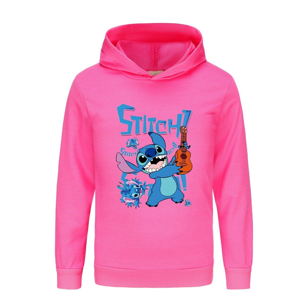 Kids Boys Girls Cute Angel Stitch Casual Hoodie Jumper Pullover Long Sleeve Tops - Picture 49 of 51