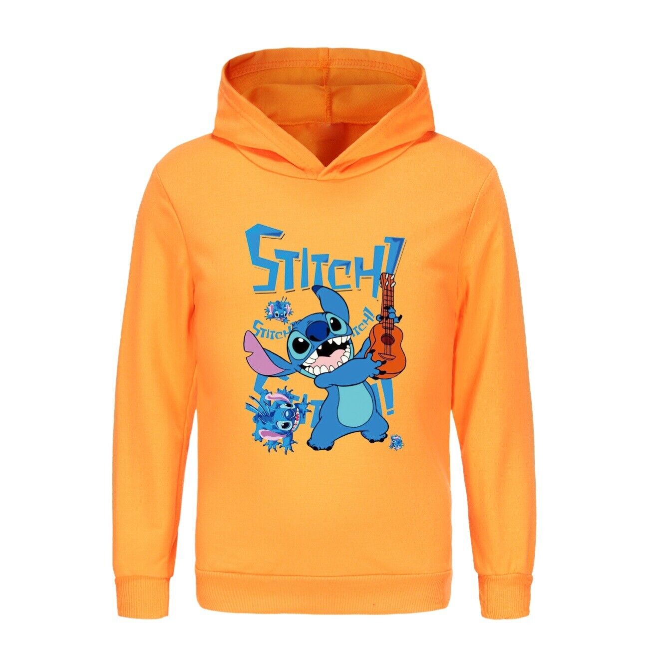 Kids Boys Girls Cute Angel Stitch Casual Hoodie Jumper Pullover Long Sleeve Tops - Picture 50 of 51