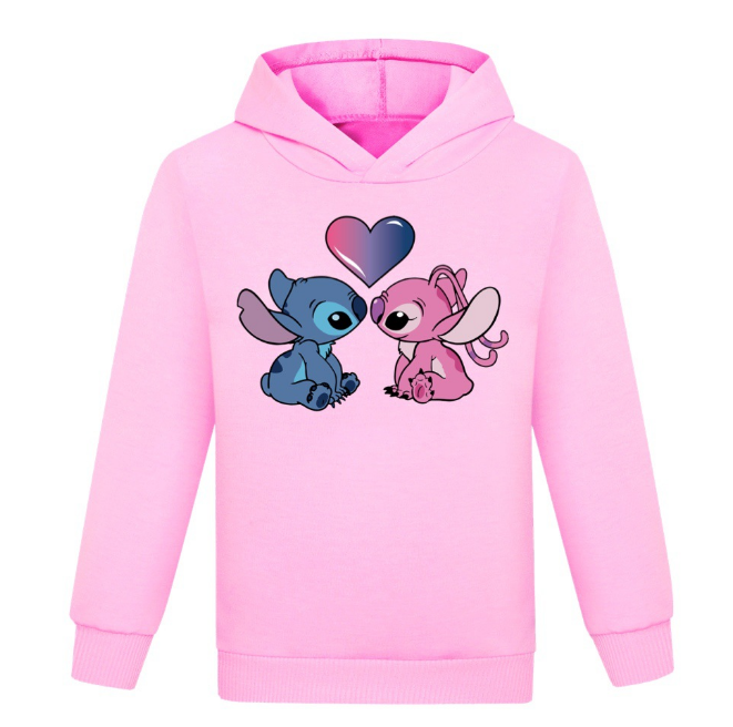 Kids Boys Girls Cute Angel Stitch Casual Hoodie Jumper Pullover Long Sleeve Tops - Picture 26 of 51
