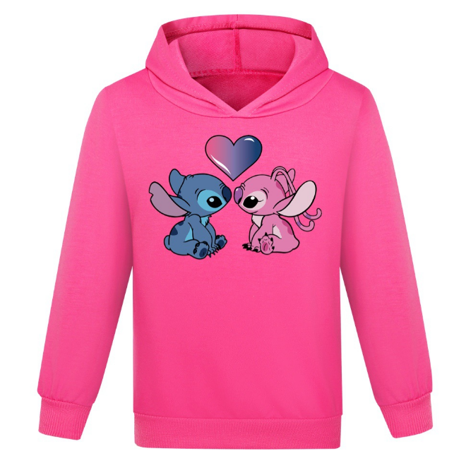 Kids Boys Girls Cute Angel Stitch Casual Hoodie Jumper Pullover Long Sleeve Tops - Picture 36 of 51