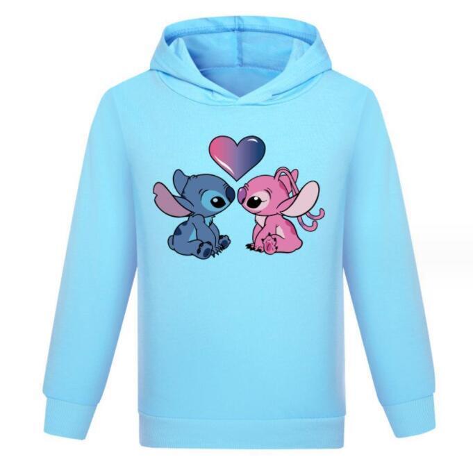 Kids Boys Girls Cute Angel Stitch Casual Hoodie Jumper Pullover Long Sleeve Tops - Picture 33 of 51