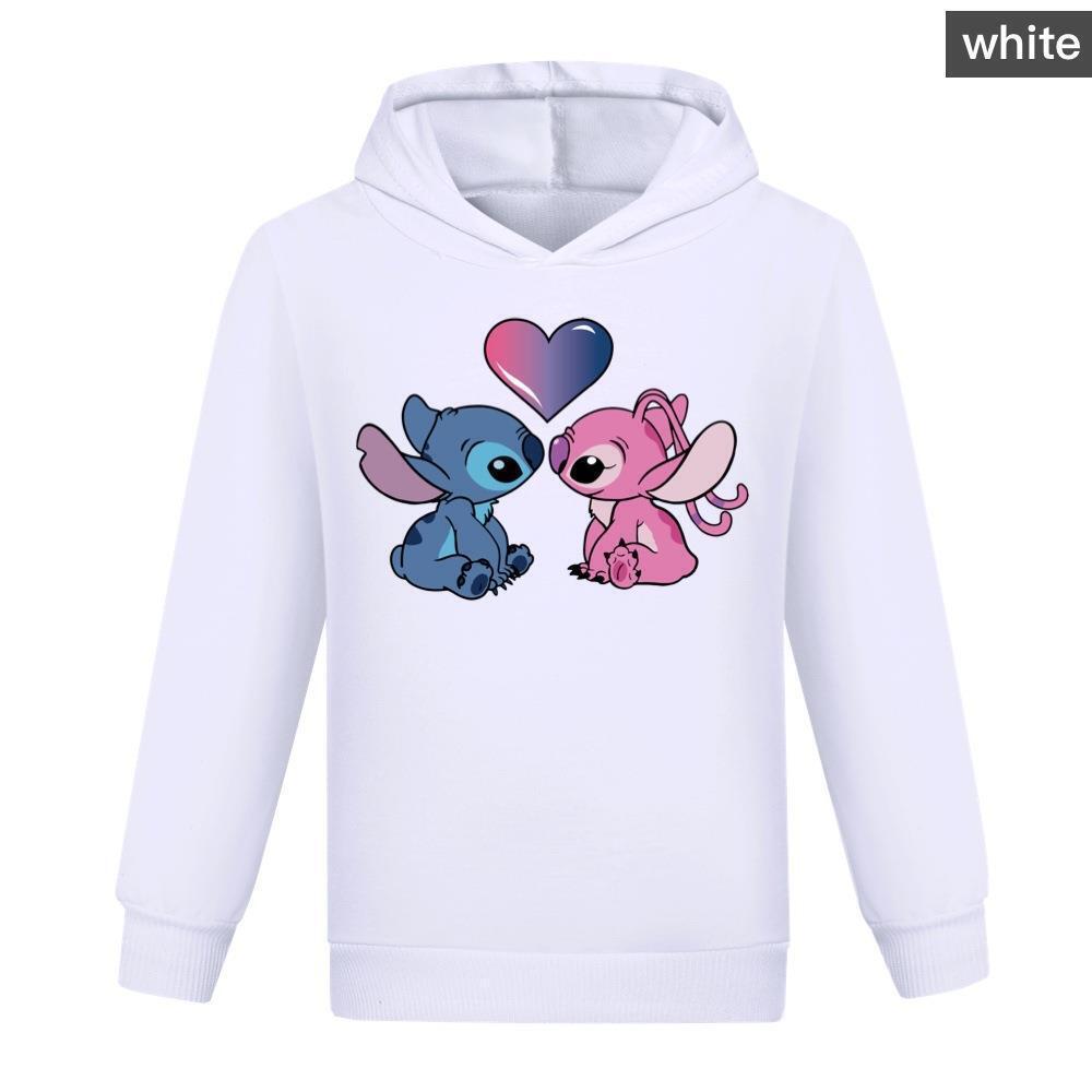 Kids Boys Girls Cute Angel Stitch Casual Hoodie Jumper Pullover Long Sleeve Tops - Picture 25 of 51