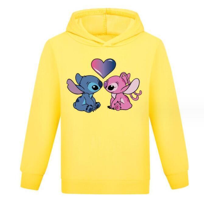 Kids Boys Girls Cute Angel Stitch Casual Hoodie Jumper Pullover Long Sleeve Tops - Picture 27 of 51