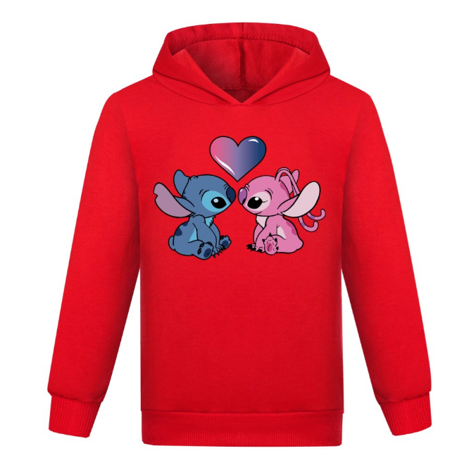 Kids Boys Girls Cute Angel Stitch Casual Hoodie Jumper Pullover Long Sleeve Tops - Picture 28 of 51