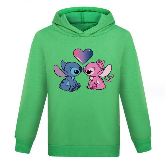 Kids Boys Girls Cute Angel Stitch Casual Hoodie Jumper Pullover Long Sleeve Tops - Picture 31 of 51