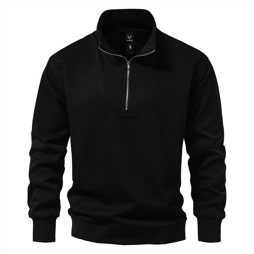 Sudadera informal con media cremallera para hombre Prendas para el torso Manga larga Pullover Sudadera con capucha Camisas - Imagen 9 de 10