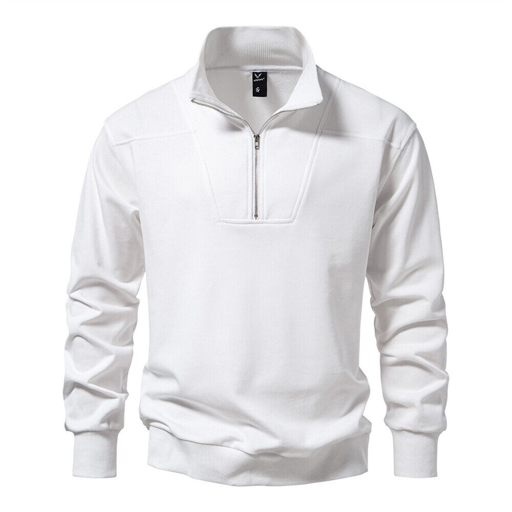 Sudadera informal con media cremallera para hombre Prendas para el torso Manga larga Pullover Sudadera con capucha Camisas - Imagen 10 de 10