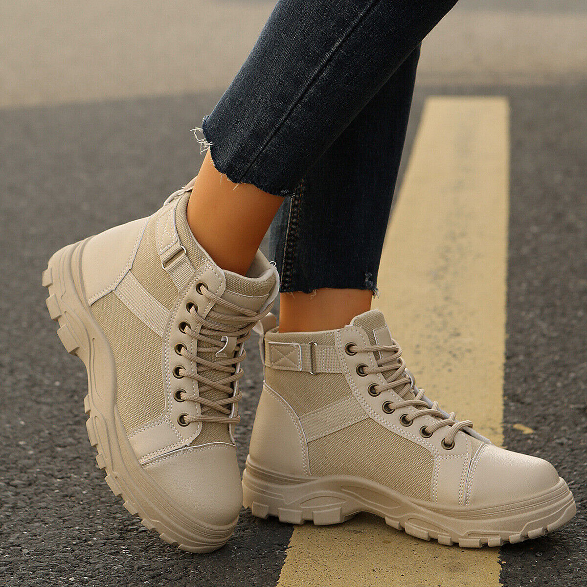Women's Autumn Boots Warm Outdoor Non Slip Snow Boots Casual Work Shoes Size - Picture 17 of 17