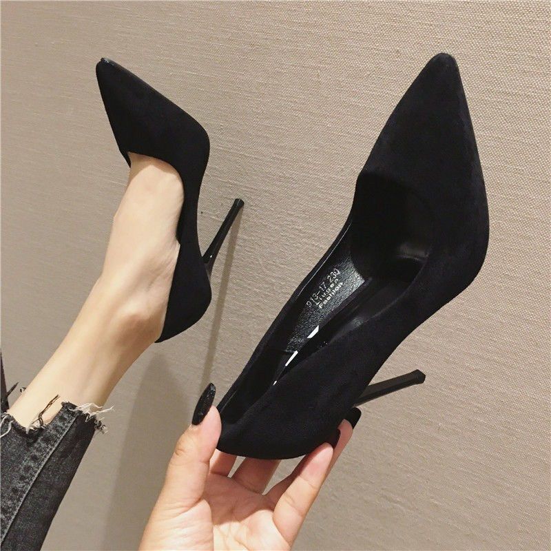 Woman High Heels Pumps Slip On Pointed Toe Big Size Ladies Party Office Shoes - Picture 7 of 8
