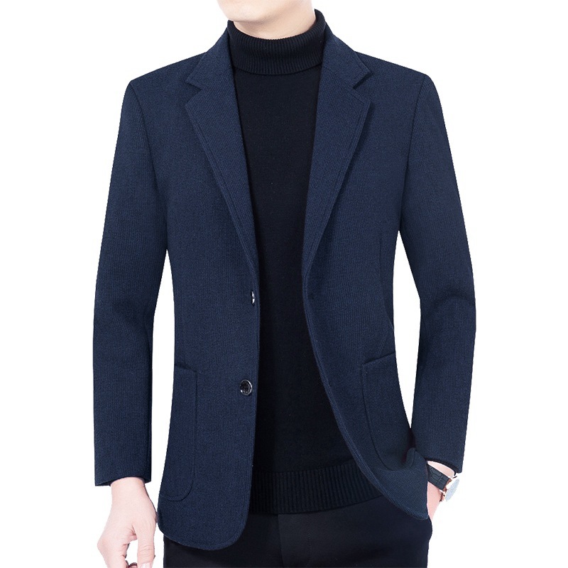 Men Formal Work Blazer Jacket Business Casual Button Slim Fit Suit Coat Tops - Picture 15 of 19