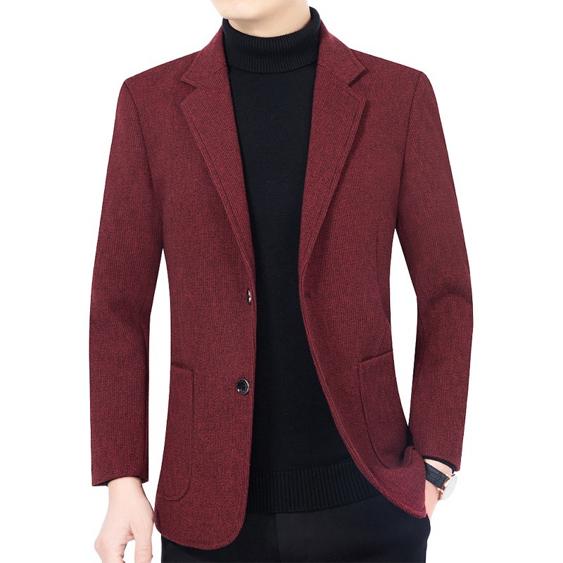 Men Formal Work Blazer Jacket Business Casual Button Slim Fit Suit Coat Tops - Picture 16 of 19