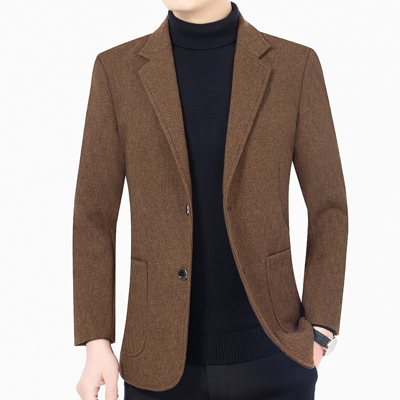 Men Formal Work Blazer Jacket Business Casual Button Slim Fit Suit Coat Tops - Picture 18 of 19