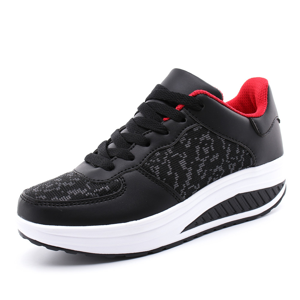 Womens Shape Up Sports Walking Shoes Platform Wedge Toning Gym Fitness Trainers - Picture 9 of 15