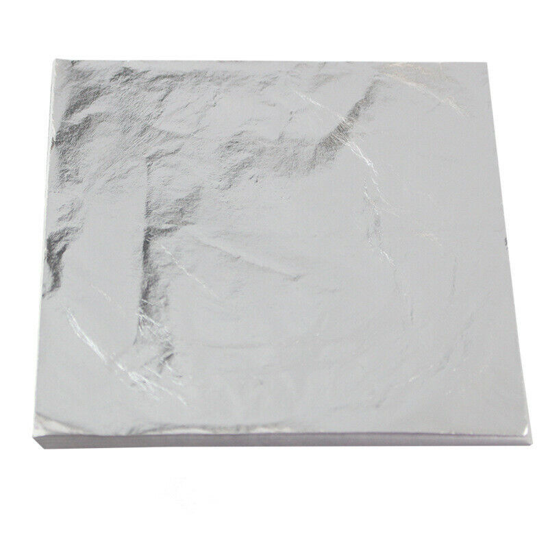 100 Sheets Imitation Gold Silver Copper Leaf Foil Paper Gilding Art Craft Decor！