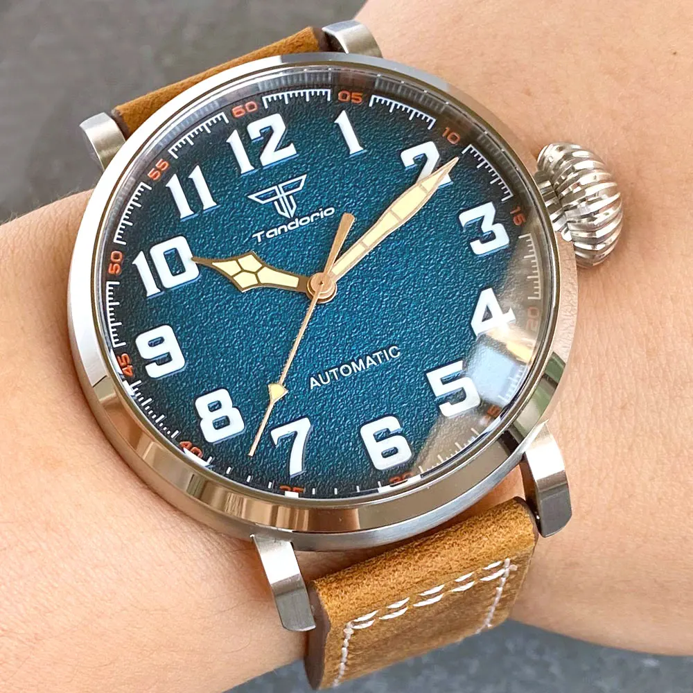 47MM blaues Zifferblatt Cusn8 echte Bronze PT5000 NH35A automatische Uhr für Herren Vintage - Bild 14 von 19