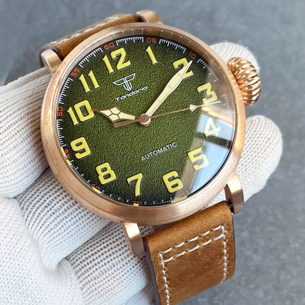 47MM blaues Zifferblatt Cusn8 echte Bronze PT5000 NH35A automatische Uhr für Herren Vintage - Bild 17 von 19