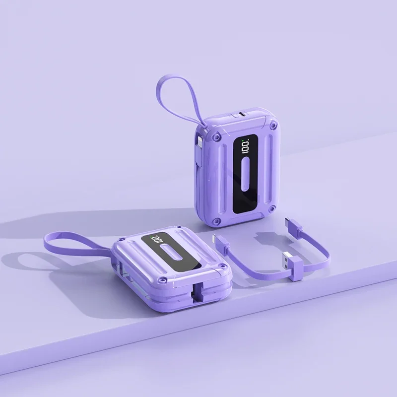 Banco de alimentación de carga rápida de 50000 mAh batería externa con cable USB C y salida - Imagen 26 de 26