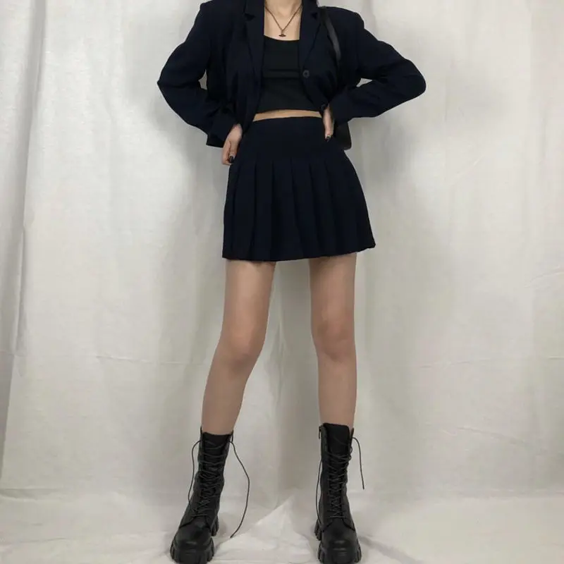 Stivali metà polpaccio donna autunno moda stringati chelsea zip stivali plateau - Foto 7 di 8