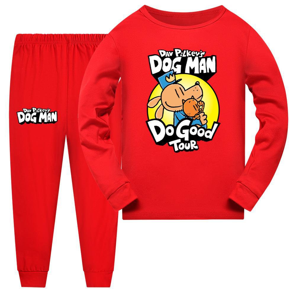 2024 Kids DOG MAN T-shirt Top+Pants Sleepwear Nightwear PJ'S Set Pyjamas Gift UK - Picture 11 of 17