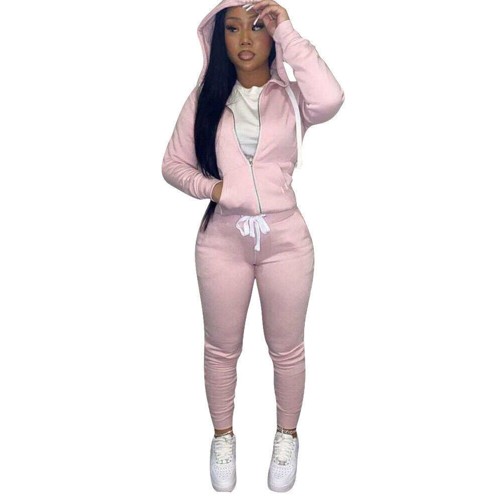 2-Piece Women's Clothing New Plus Size Fashion Set Solid Color Hooded Sweatshirt - Picture 18 of 28