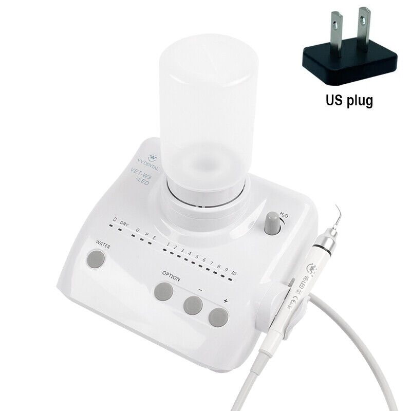 Dental Ultrasonic Piezo Scaler LED Handpiece 2*Bottle 5*Tips Fit EMS Cavitron US