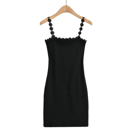 Sexy Gothic Black Mini Dress Women Goth Slim Bodycon Backless Summer Dress - Picture 7 of 7