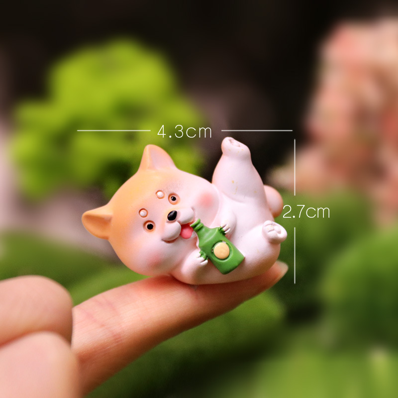 Süße Akita Hundepuppe, kleine Hundepuppe, Shiba Inu Cartoon Tier Desktop Ornament - Bild 22 von 26