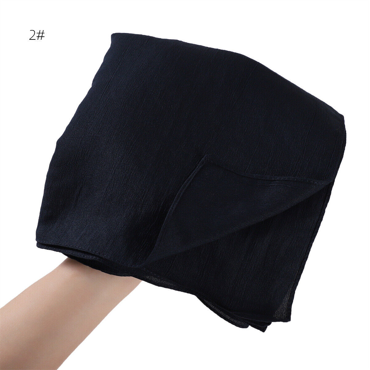 Muslim Women Solid Color Crinkle Scarf Hijab Long Headscarf Wrap Shawl 180*90cm - Picture 26 of 61