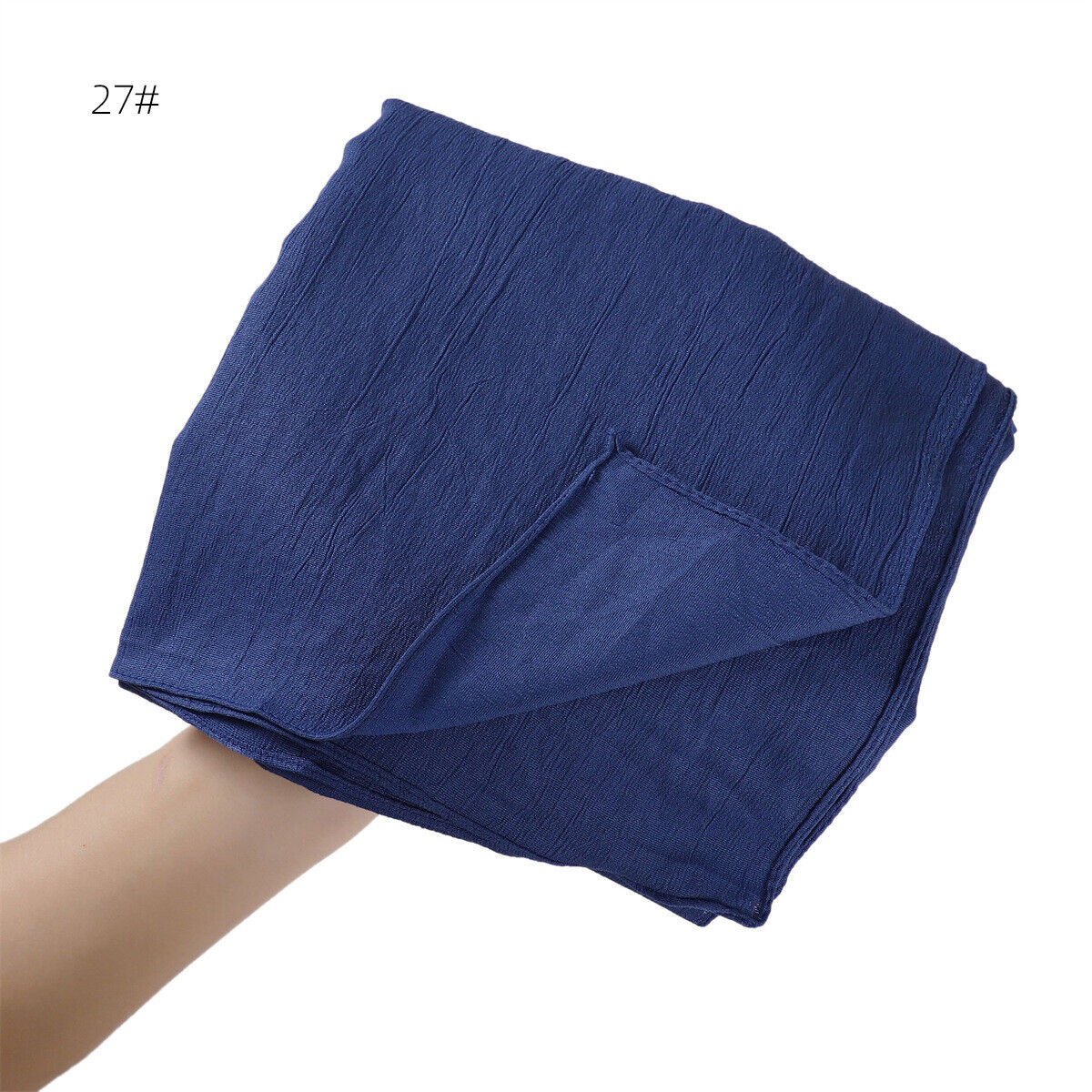 Muslim Women Solid Color Crinkle Scarf Hijab Long Headscarf Wrap Shawl 180*90cm - Picture 51 of 61