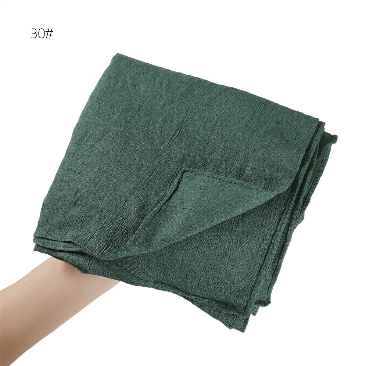 Muslim Women Solid Color Crinkle Scarf Hijab Long Headscarf Wrap Shawl 180*90cm - Picture 54 of 61