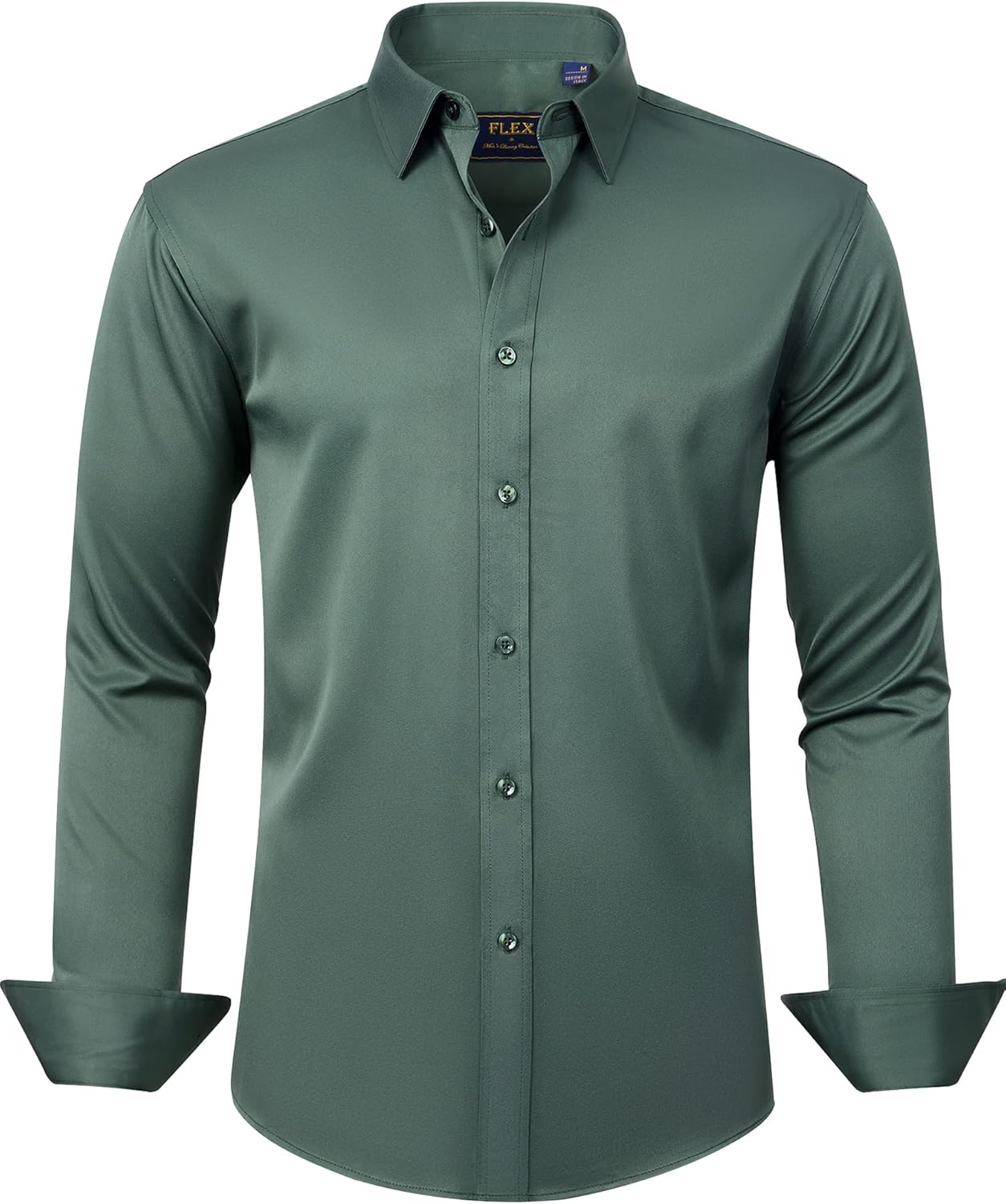 Men's Stretch Dress Shirts - Wrinkle-Free Business Casual Button Down - Picture 52 of 215