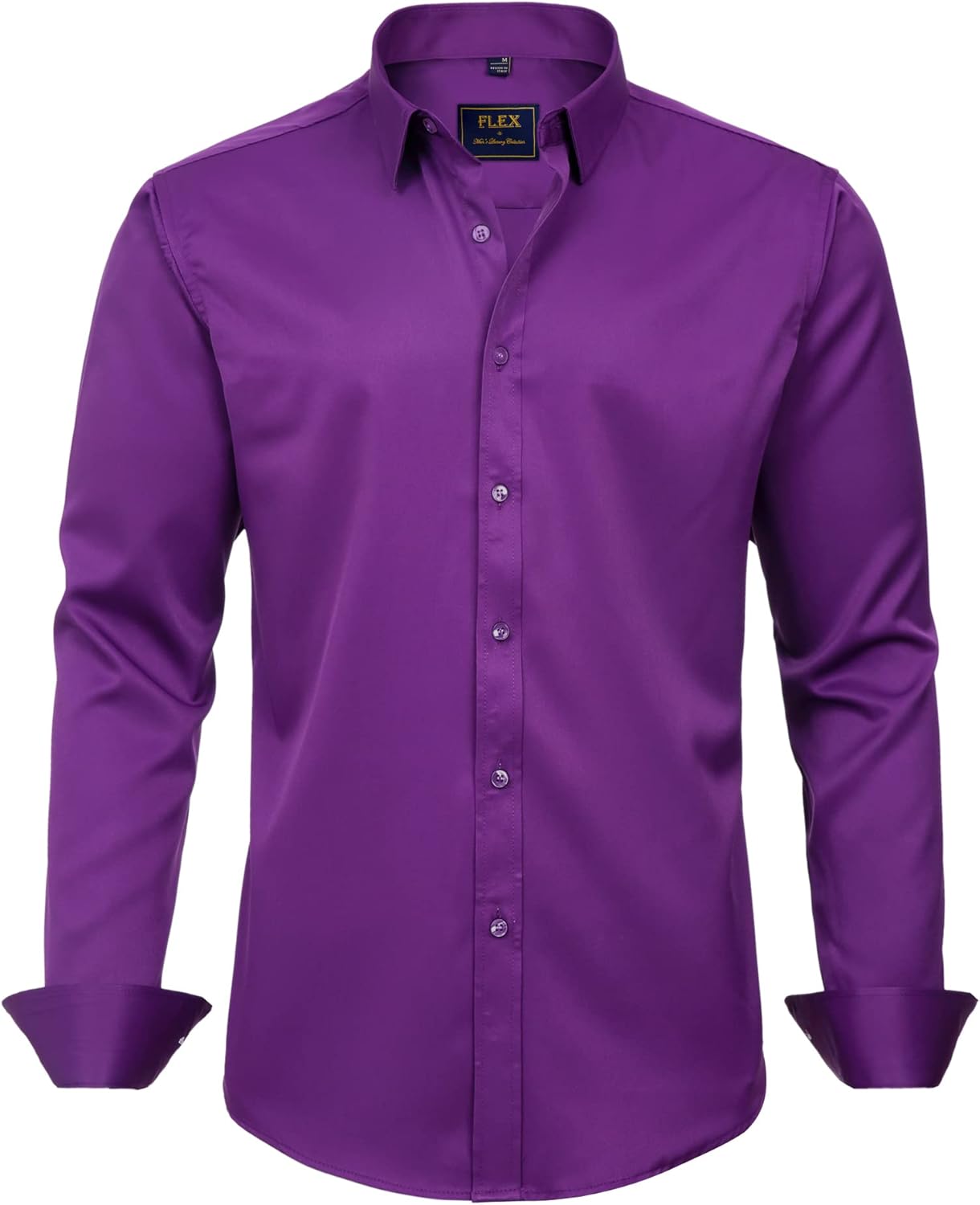Men's Stretch Dress Shirts - Wrinkle-Free Business Casual Button Down - Picture 58 of 215