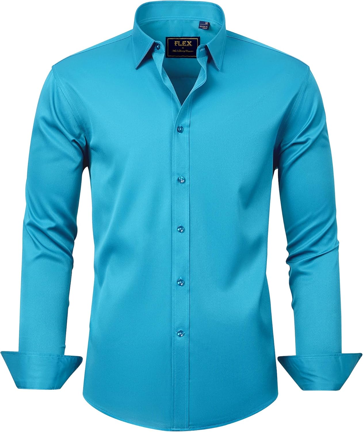 Men's Stretch Dress Shirts - Wrinkle-Free Business Casual Button Down - Picture 64 of 215