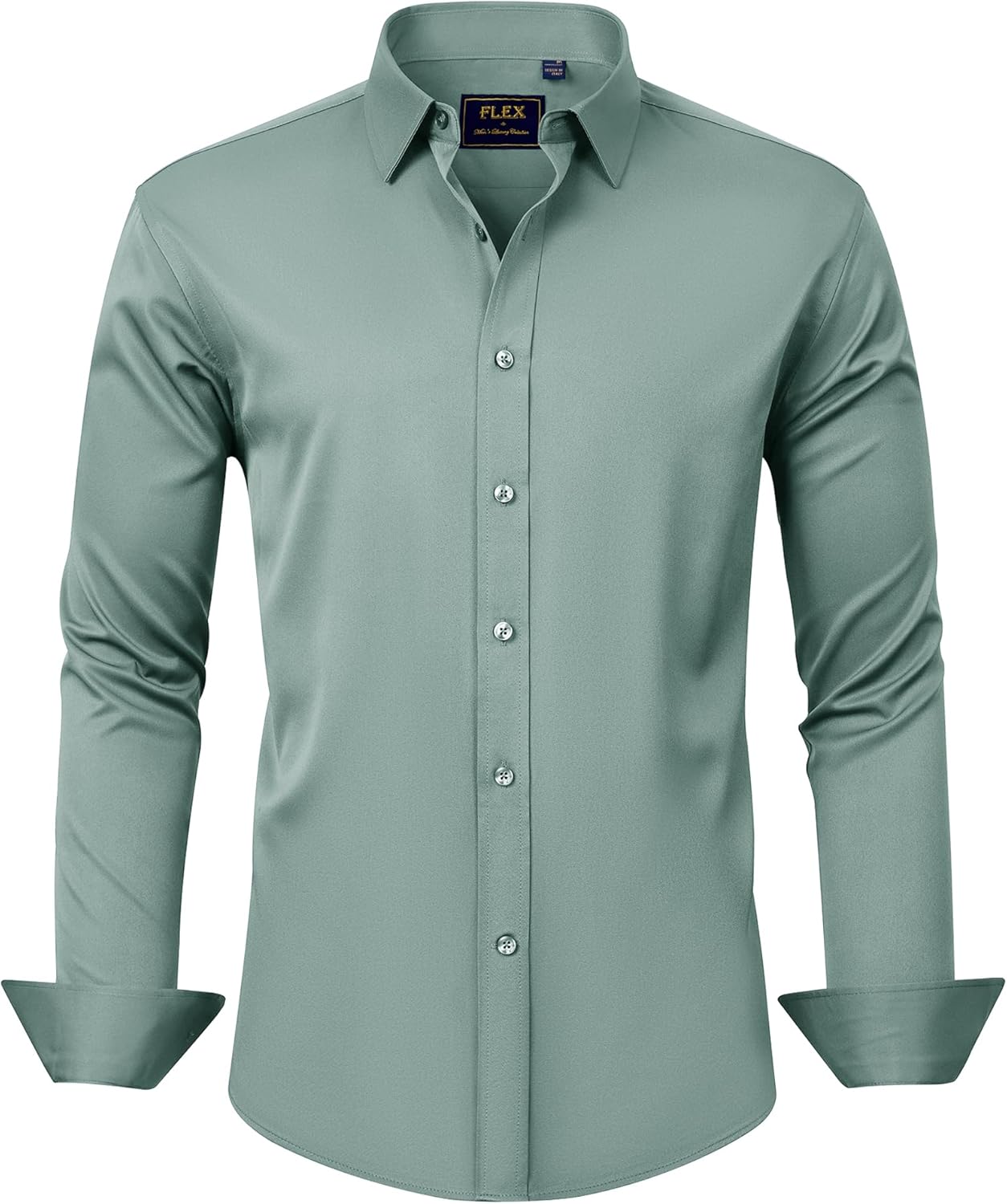 Men's Stretch Dress Shirts - Wrinkle-Free Business Casual Button Down - Picture 70 of 215