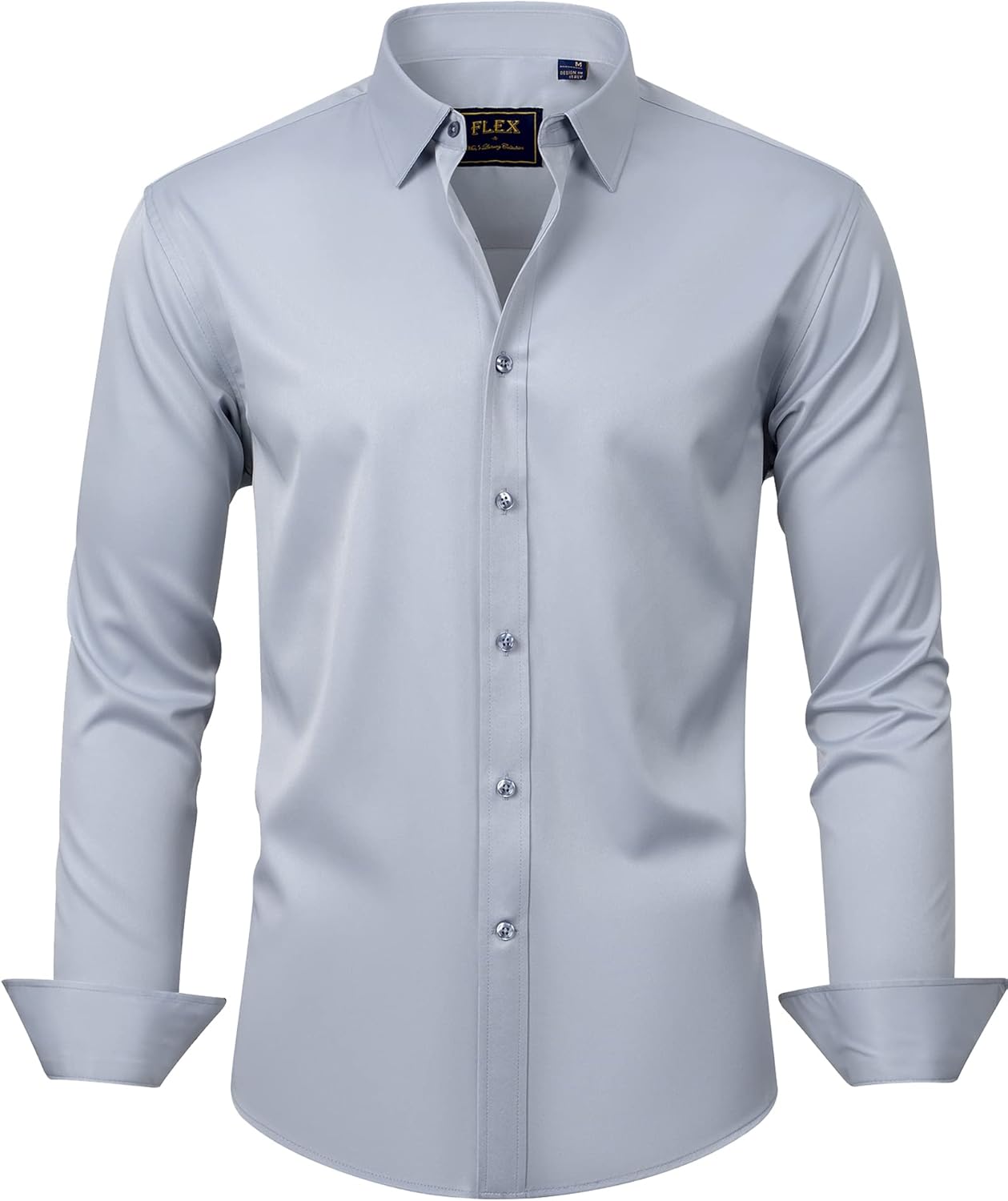 Men's Stretch Dress Shirts - Wrinkle-Free Business Casual Button Down - Picture 88 of 215