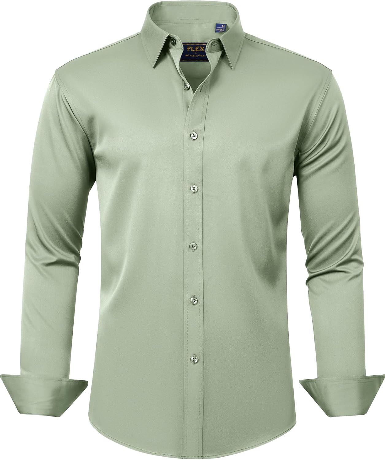 Men's Stretch Dress Shirts - Wrinkle-Free Business Casual Button Down - Picture 118 of 215