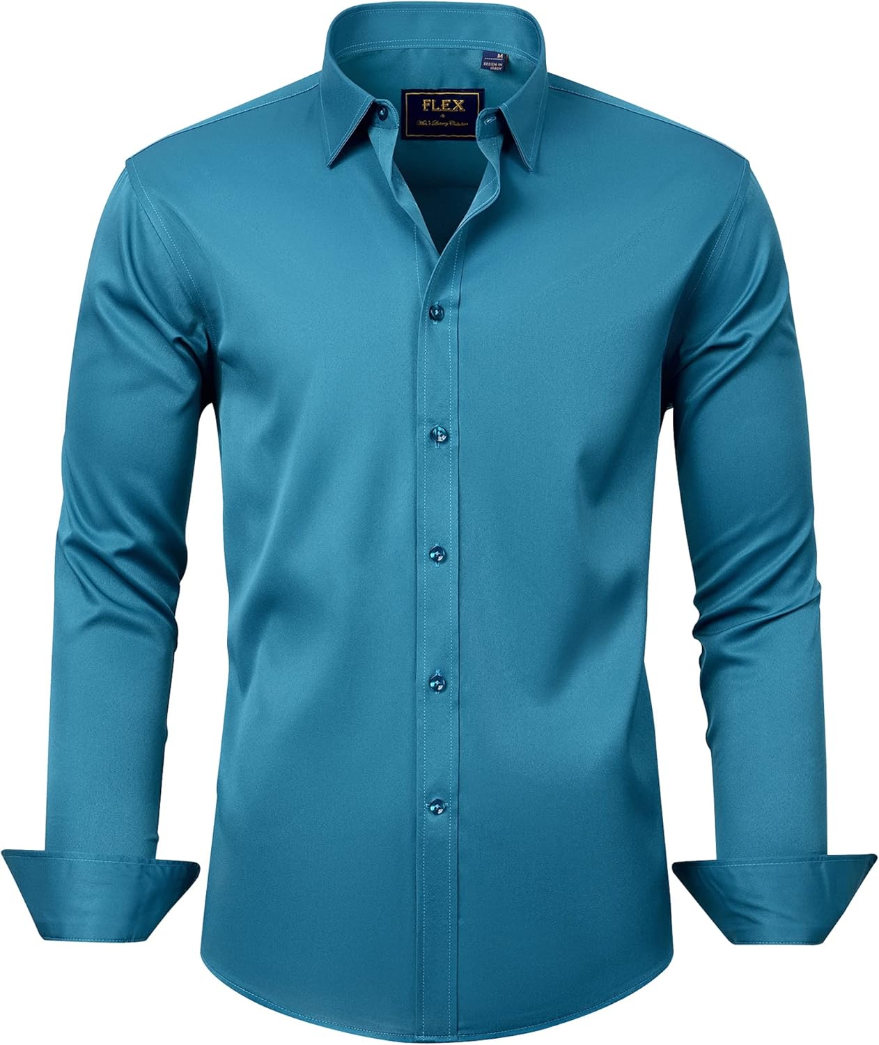 Men's Stretch Dress Shirts - Wrinkle-Free Business Casual Button Down - Picture 124 of 215