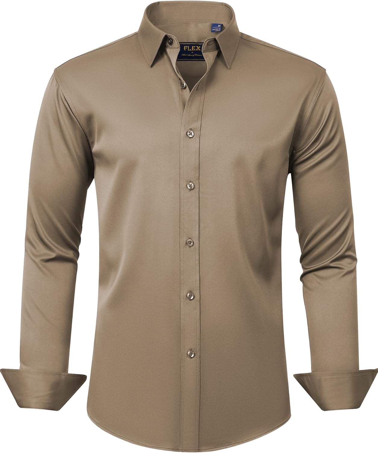 Men's Stretch Dress Shirts - Wrinkle-Free Business Casual Button Down - Picture 136 of 215