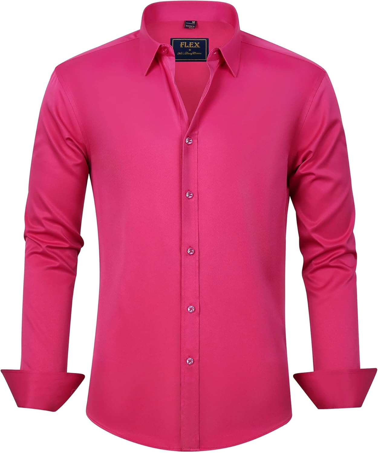 Men's Stretch Dress Shirts - Wrinkle-Free Business Casual Button Down - Picture 142 of 215