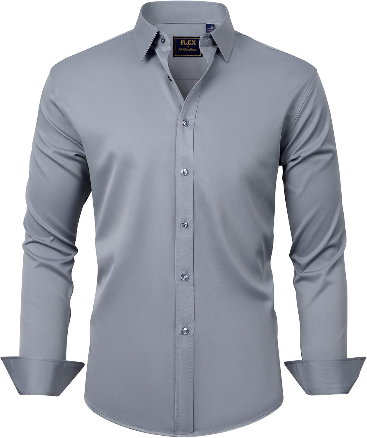 Men's Stretch Dress Shirts - Wrinkle-Free Business Casual Button Down - Picture 148 of 215
