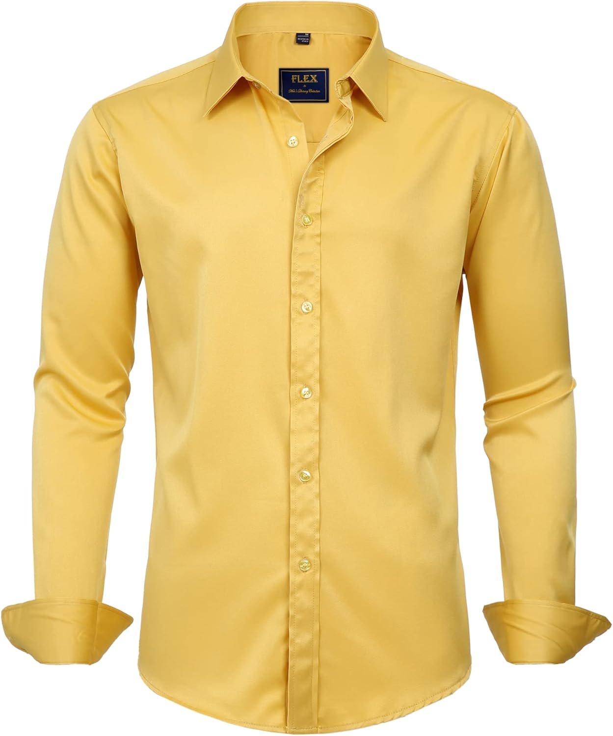 Men's Stretch Dress Shirts - Wrinkle-Free Business Casual Button Down - Picture 154 of 215