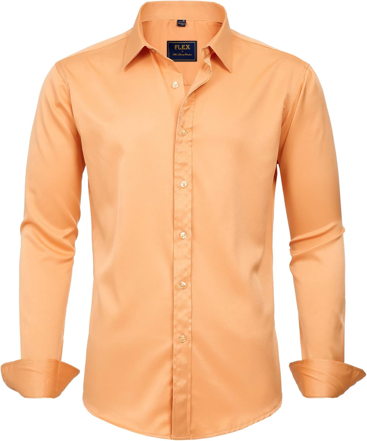 Men's Stretch Dress Shirts - Wrinkle-Free Business Casual Button Down - Picture 172 of 215