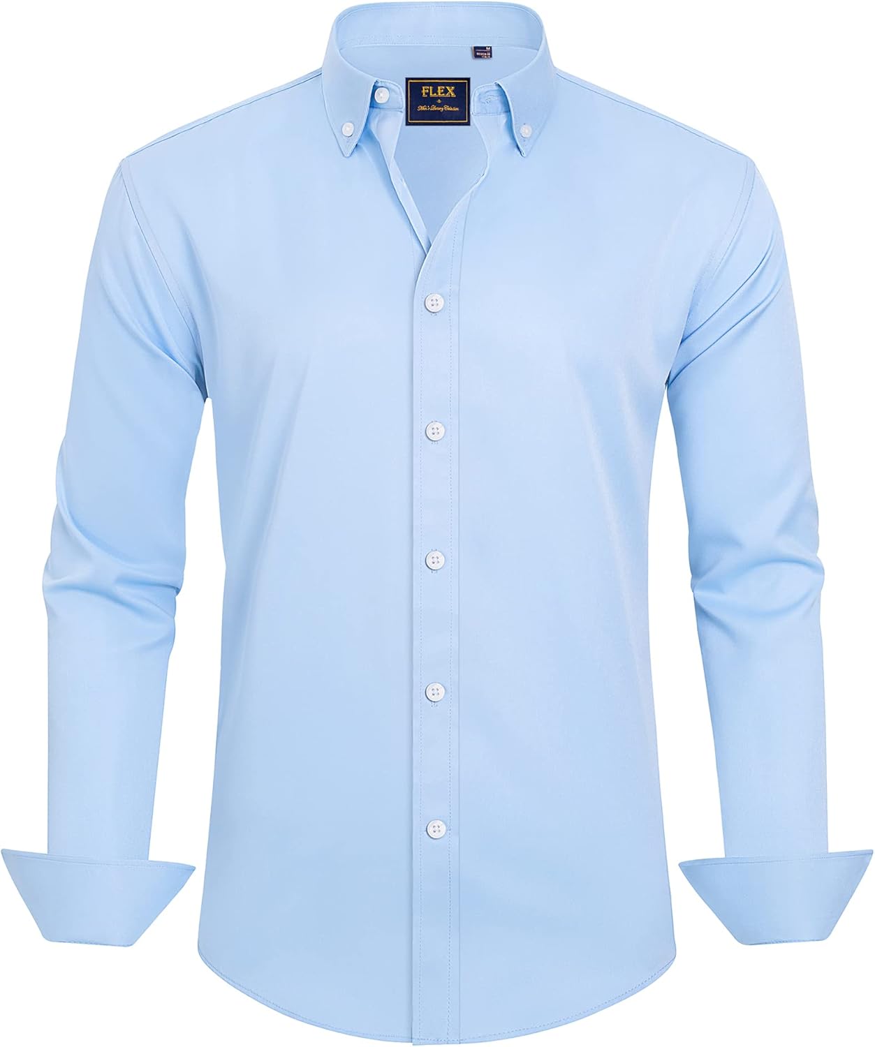 Men's Stretch Dress Shirts - Wrinkle-Free Business Casual Button Down - Picture 178 of 215
