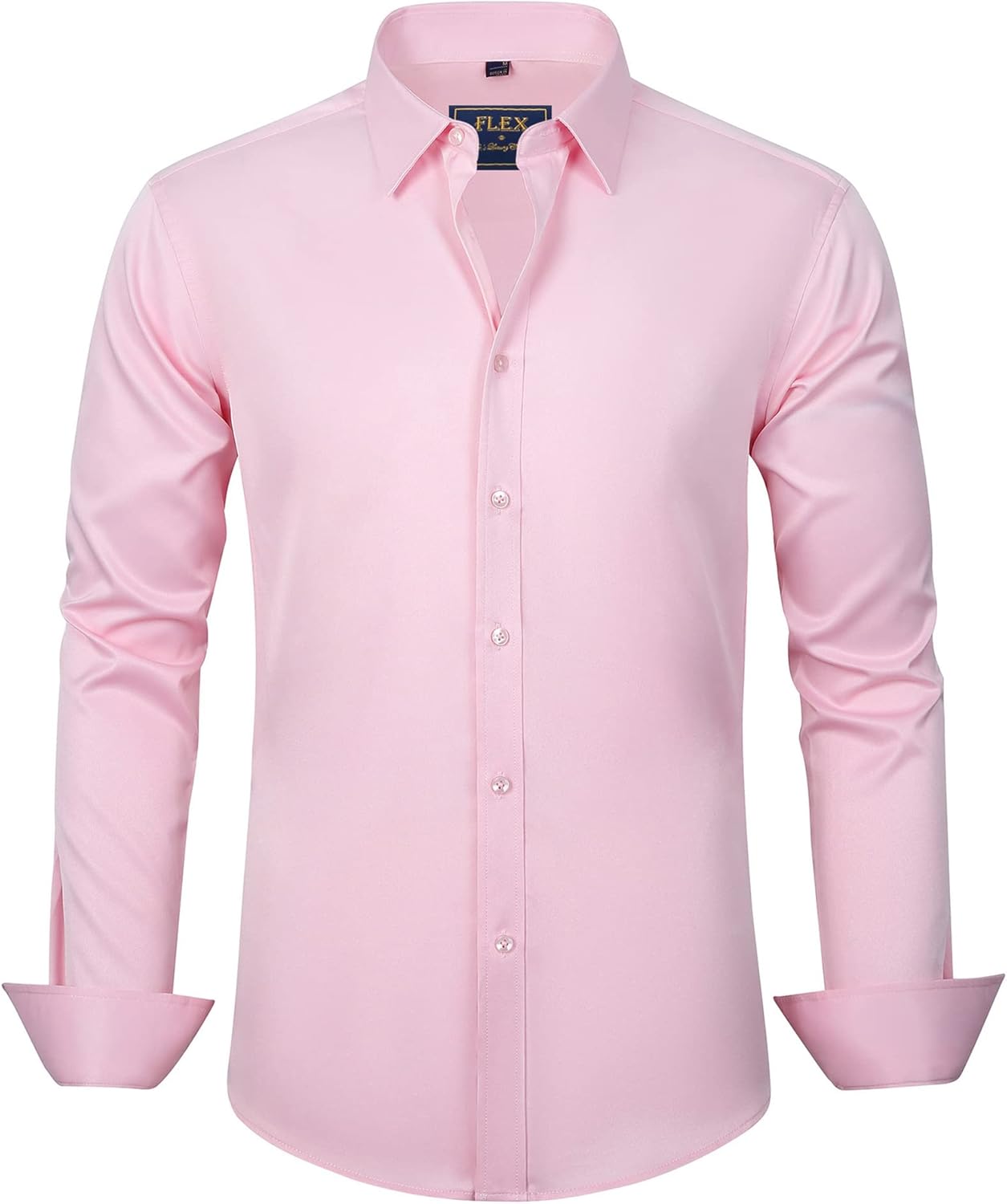 Men's Stretch Dress Shirts - Wrinkle-Free Business Casual Button Down - Picture 192 of 215