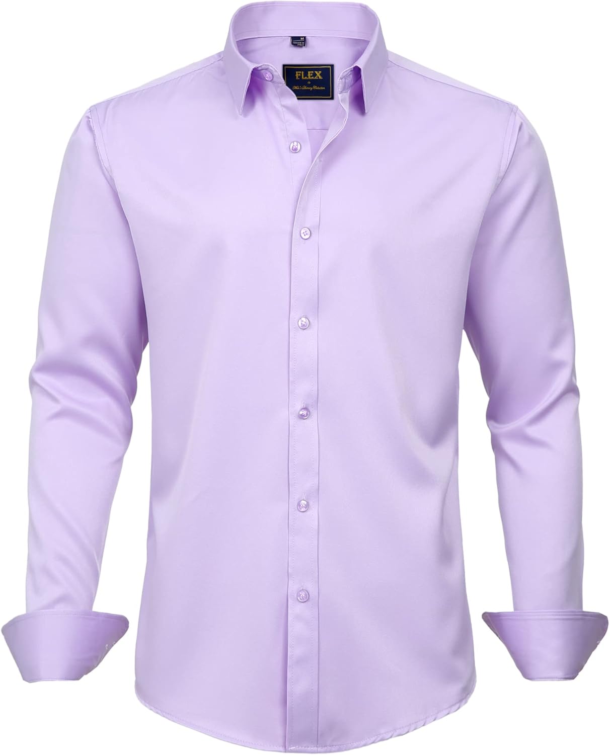 Men's Stretch Dress Shirts - Wrinkle-Free Business Casual Button Down - Picture 198 of 215