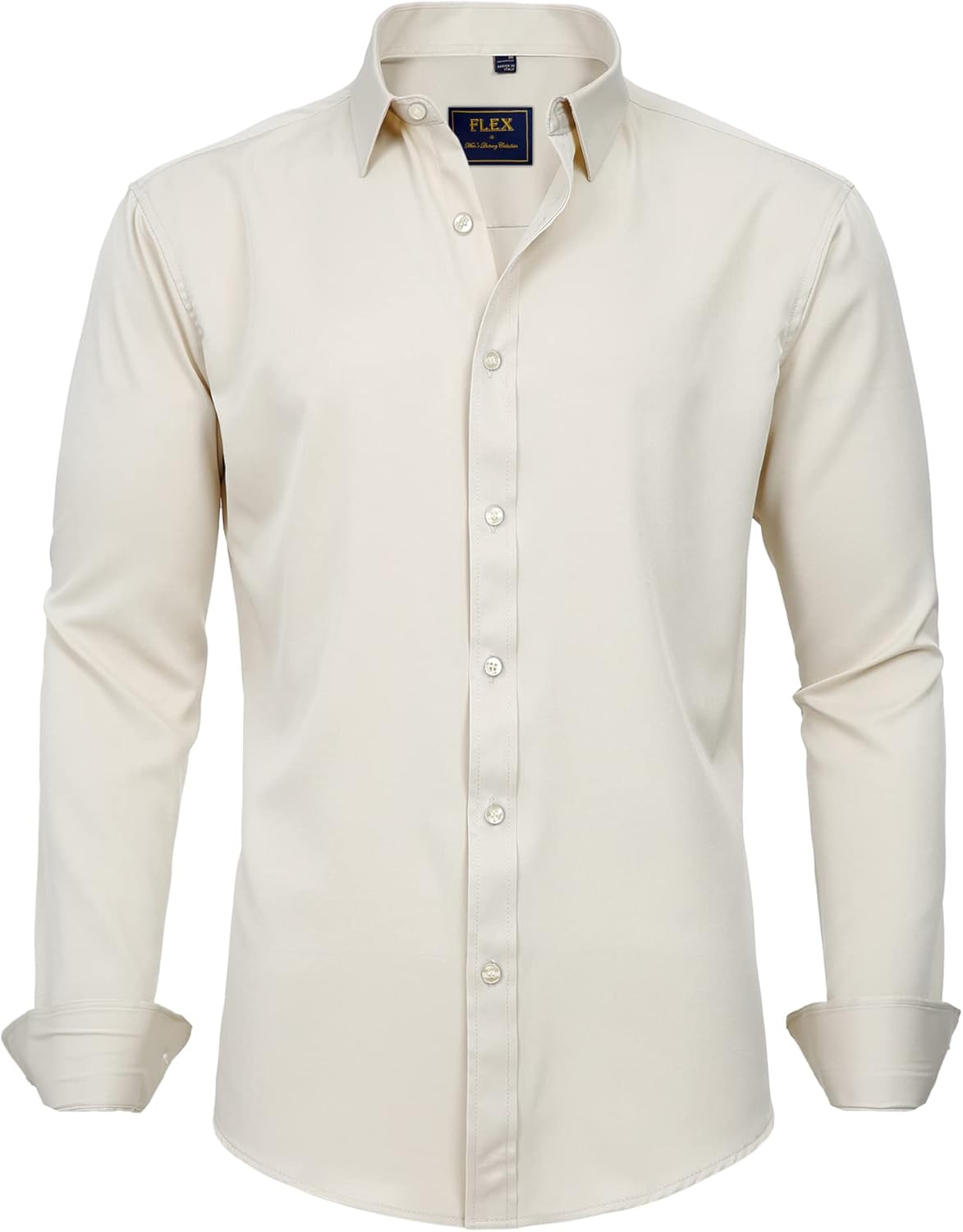 Men's Stretch Dress Shirts - Wrinkle-Free Business Casual Button Down - Picture 204 of 215