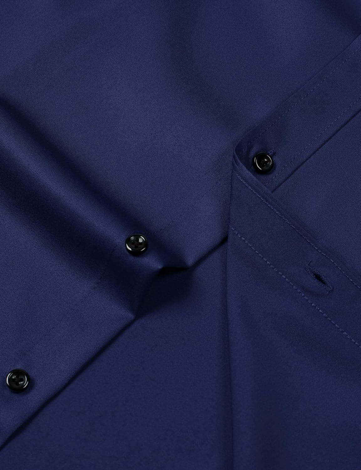 Men's Stretch Wrinkle Dress Formal Wedding Prom Slim Fit Button Down Shirts - Picture 35 of 162
